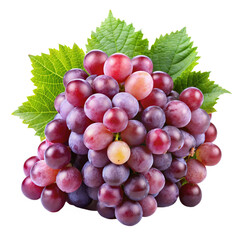 Fototapeta premium Fresh Bunch of Grapes Isolated on White Background