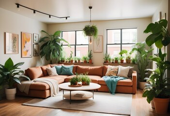 Photo modern style conceptual interior room 3d illustration