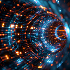 Obraz premium abstract light background, flow of data, tunnel
