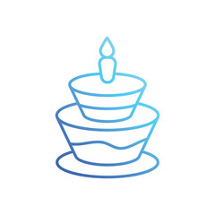 Birthday Cake vector icon