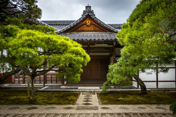 ginkaku-ji temple, ginkakuji, silver pavilion, kyoto, japan, buddhism, pond, japanese garden, dry garden