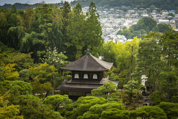 ginkaku-ji temple, ginkakuji, silver pavilion, kyoto, japan, buddhism, pond, japanese garden