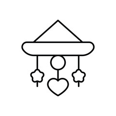 Crib Mobile vector icon