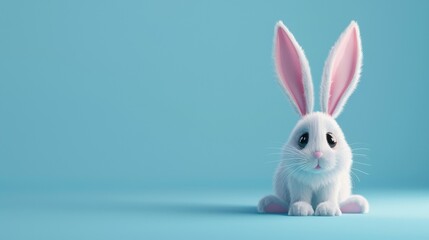 Obraz premium 3D Cartoon character of happy rabbit
