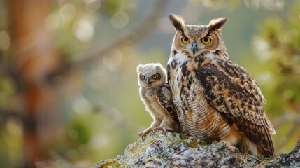 Obraz premium Owl. Photography of wild animal in natural habitat.