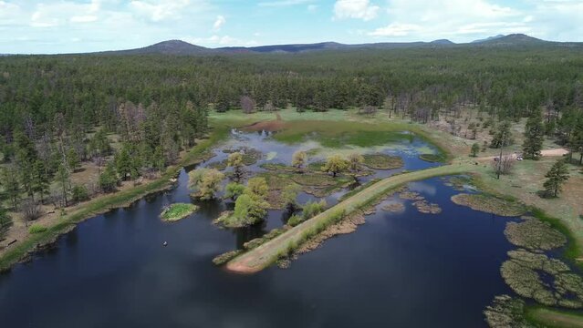 JD Dam Lake Aerial Views, Northern Arizona, America, USA.