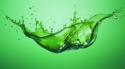 Green liquid splash