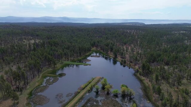 JD Dam Lake Aerial Views, Northern Arizona, America, USA.