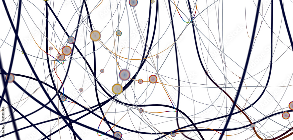 Fototapete Global network background. Connecting triangles. Globe of the earth. abstract planet in space. 3d rendering