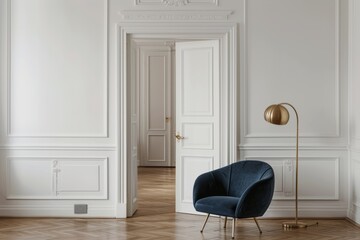 Sun-flooded apartment with a comfortable sessel and side window