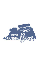 Best grandpa bear. Funny design for father day