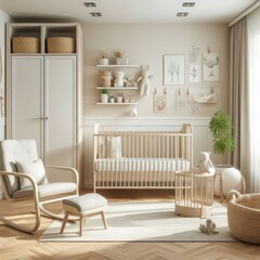 Minimalist Baby Nursery Room: Calming Simplicity