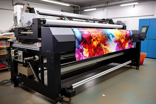 Large Format Digital Printer Producing Vibrant Prints
