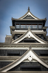 Fototapeta premium kumamoto castle, newly restored, japanese culture, samurai, kumamoto, japan, asia