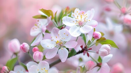 Obraz premium Lovely white and pink blossoms