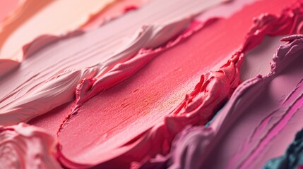A close-up of a palette of paint with various colors and textures