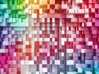 Mosaic square pixels art background colorful, 2d, 3d, 