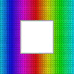 Colorful geometric frame. Mosaic tiles. Vector illustration. 