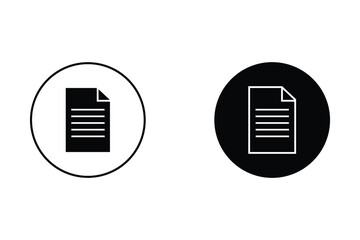Document vector icon. Illustration isolated for graphic and web design