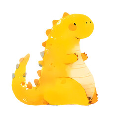Cute yellow dinosaur