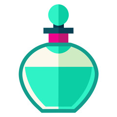  transparent vector illustration of a perfume bottle with a modern design.