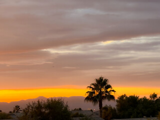 sunset in the desert