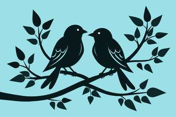 birds vector silhouette illustration