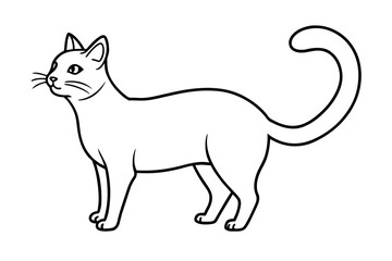 line art of a cat