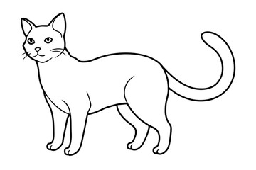 line art of a cat