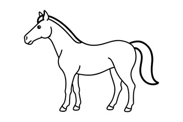 line art hors work for adult coloring book vector illustration