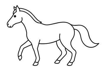 line art hors work for adult coloring book vector illustration