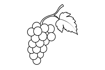 line art of grapes