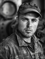 Fototapeta premium Man in hat
