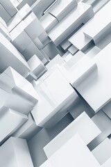 White Cubes Suspended in Air