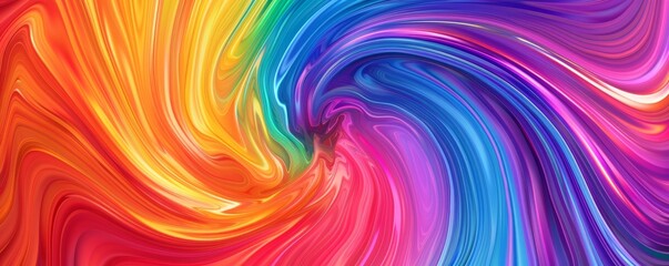 Abstract colorful swirl of vibrant hues