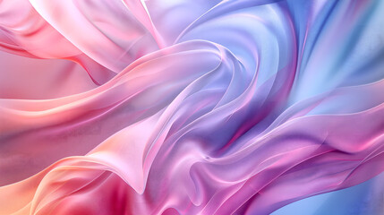 Fototapeta premium digital abstract background, soft blue, pink, light folds of fabric