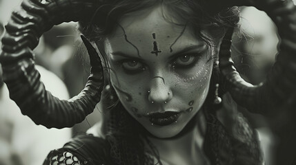 satanic bride, halloween scary concept, dark gothic lady, creepy wallpaper