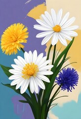Fototapeta premium 3d decorative floral wallpaper background