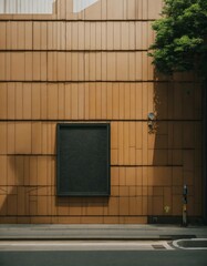 building with windows Brown tiles texture
