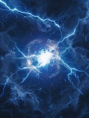 Obraz premium Lightning storm in the sky