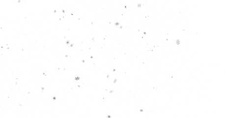 Naklejka premium Festive Snowstorm: Magnificent 3D Illustration Showcasing Falling Christmas Snowflakes