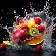 fruits in water