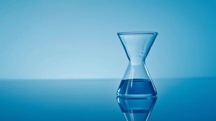 A graduated cylinder is a piece of lab equipment used to hold and measure liquids. It is made of glass and has a spout for pouring.