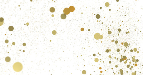 gold  Burst: Astonishing 3D Illustration of Bursting gold Confetti