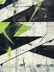Green Arrows on Black Background