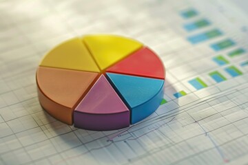Fototapeta premium Pie Chart on Table