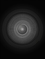 Obraz premium Spiral pattern in black and white