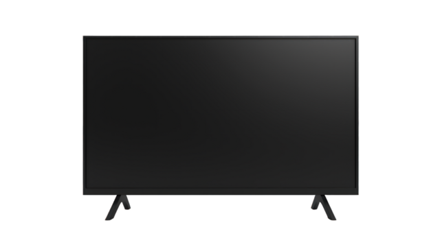 Smart TV isolated on a transparent background