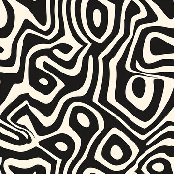 Monochrome Abstract Vector Pattern Design