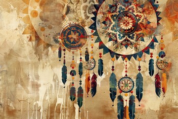 Bohemian graphic background
